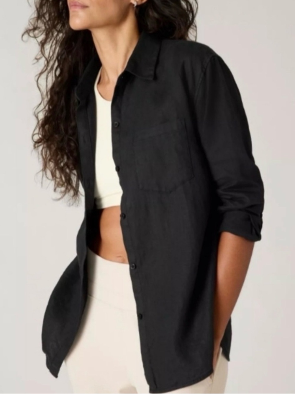 Athleta - Retreat Linen Button Down Shirt